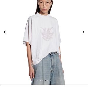 Balenciaga White Tee with Subtle Design